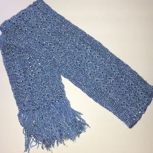 Cute light blue scarf handmade
